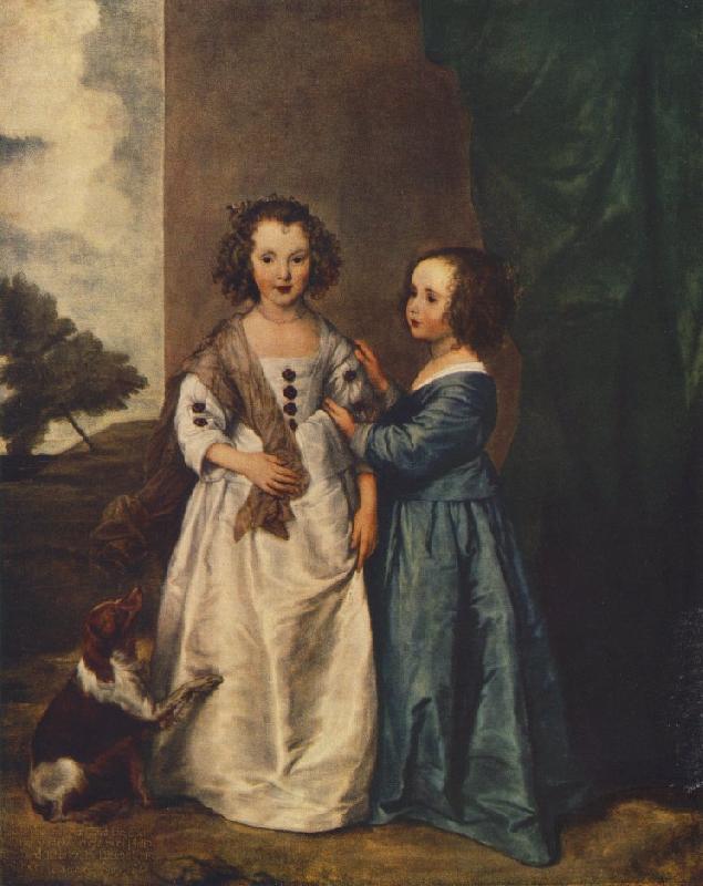 DYCK, Sir Anthony Van Portrait of Philadelphia and Elisabeth Cary fg France oil painting art